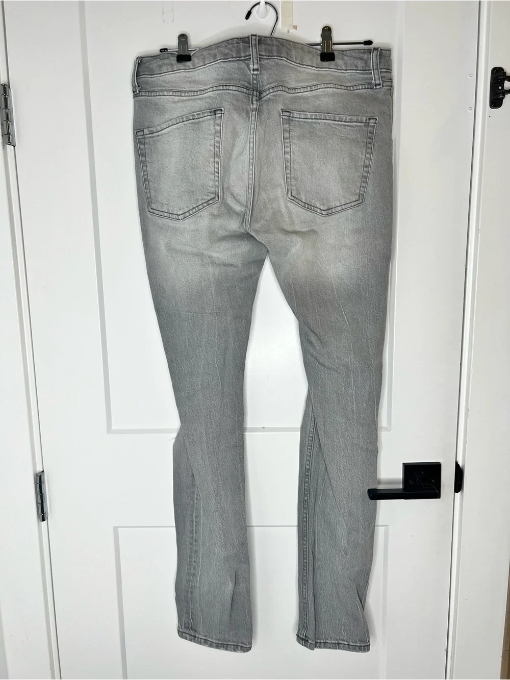 Topman Light Gray Stretch Skinny Jeans
